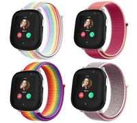 4 Bracciali in Nylon Compatibili Con Xplora X6/Anio 6, Smartwatch per Bambini, Chiusura in Velcro, per Ragazze e Ragazzi, Cinturini di Ricambio Regolabili per Play/Pro/Anio6, Nur für Xplora