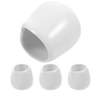 4 Brocche Ceramica Latte Bianco, Mini Bricco Salse con Beccuccio | Set da 4 Pezzi per Ristorante e Cucina, Capacità 50ml, Design Semplice, per Condimenti