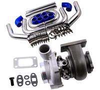 4 Bulloni Standard Turbocompressore GT3076 GT3037 Turbo Piping Pipe Hose Kit new