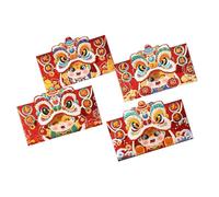 4 buste rossore per il tradizionale festival di primavera 2025 serpente anno pacchetti di denaro sacchetto di carta Hongbao per Capodanno