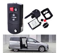 4 Button Folding Remote Keyless Key Shell Case Fob Housing per Mazda 3 6 MX-5 IT