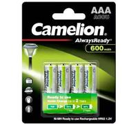 4 Camelion AAA Batterie Ricaricabili Sempre Pronte 800mAh 4BL NIMH Bianche Nuove