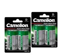 4 CAMELION D Batterie R209 R20 Super Resistente 1.5v Um1 5600mah 2bl Nuovo