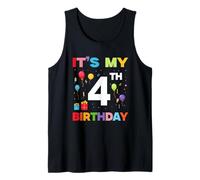 4 Camicia per Quattro Compleanni per Ragazzo o Ragazza Bambini È Il Mio Quarto Compleanno Canotta