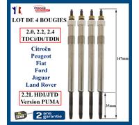 4 Candela Candelette per Jumper Boxer Ducato 2,2 2,2l HDI JTD 100 120 Puma