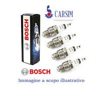 4 CANDELE ACCENSIONE BOSCH 0242229654 +9 FLR8LD+U OPEL CORSA AGILA ASTRA