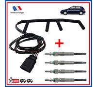 4 Candele Candeletta Con Rampa Pinze per Seat Leon Toledo II 1.9 Tdi 150 Cv