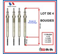 4 Candele Di Pre Riscaldamento Per FORD KA 1.3 TDCi - 1724842 BS516M090AA