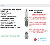 4 CANDELE ORIGINALE 1° impianto NGK ZFR6T-11G AUDI SEAT SKODA VOLKSWAGEN GOLF