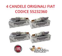 4 CANDELE ORIGINALI FIAT PANDA 500 500 C 1.2 1.4 COD 55188857 NGK DCPR7E-N-10