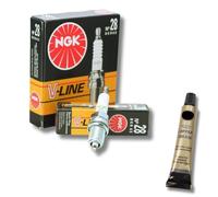 4 candele V-Line di NGK adatte per Daihatsu Sirion 1.3 87PS anno di costruzione 2005-2007 + grasso di rame