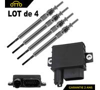 4 Candelette + Relè di Preriscaldamento Per BMW X1 E84 X3 E83 18d 20d