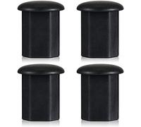 4 Cappucci di Copertura in plastica per poligoni Lacrosse, Tappi per estremità di Lacrosse, Tappi per Tappi, per Hockey, Colore: Nero