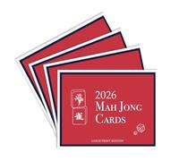 4 carte Mahjong americane 2026, guide di riferimento per principianti con | Cartoncino pieghevole laminato impermeabile, resistente agli strappi, facile da leggere, per club e serate di gioco