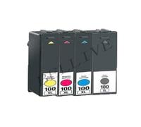 4 CARTUCCE 100XL PER LEXMARK Pro905 Pro805 Pro705 Pro205 S605 S505 S405 S305