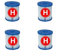 Intex Pools Cartucce di filtraggio TIPO H - 4 cartucce per filtro piscina