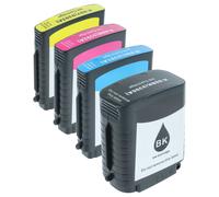 4 cartucce di inchiostro multicolore per HP Officejet Pro K550DTWN K8600 + chip