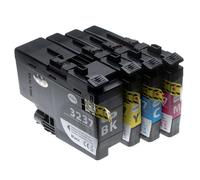 4 cartucce di inchiostro multicolore sostituisce Brother LC3237Y + chip