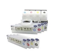 4 cartucce di inchiostro ricaricabili da 220 ml for stampante Ro e Mi-aki Mutoh Testina DX5 Cartucce ricaricabili Kit CISS Tipo galleggiante(8Cartridge 4tank)