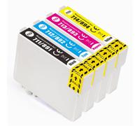 Go Inks 1 set di 4 cartucce d'inchiostro per sostituire Epson T0715 compatibili/non-OEM per stampanti Epson Stylus (4 inchiostri)