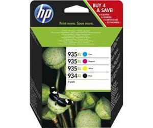 4 Cartucce HP originali serie 935XL e 934XL