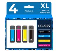 4 Cartucce LC-527XL Compatibili per Brother MFC J4350DW J4550DW J6760DW J6960DW