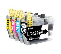 4 cartucce LC422 LC422XL Value Pack compatibili con Brother LC422 LC422XL LC-422XL LC-422XLVAL per Brother MFC-J5345DW MFC-J5740DW MFC-J6940DW MFC-J6540DW (1 nero, 1 ciano, 1 giallo, 1 magenta)