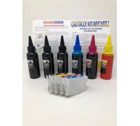CARTUCCE RICARICABILI AUTORESET PER EPSON 29XL + 600ML STAMPANTE XP-235 XP-332