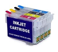4 cartucce ricaricabili con chip di ripristino automatico T16 compatibili con Epson Workforce WF-2010 WF-2110 WF-2500 WF-2510 WF-2520 WF-2530 WF-2540 WF-2630 WF-2650 WF-2660 WF-2700 WF-2750 WF-2760