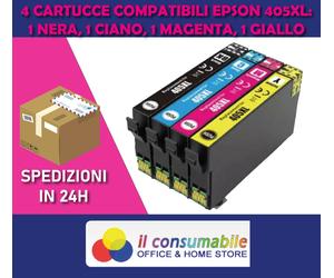 4 CARTUCCE T405XL PER EPSON WF-3820DWF WF-3825DWF WF-4820DWF WF-4825DWF WF-4830D