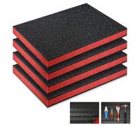 4 cassette degli attrezzi, 40 x 30 x 2,5 cm, in schiuma di polietilene, per armadi, cassetta degli attrezzi