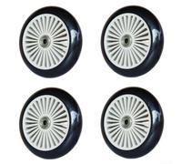 4 Caster in Poliuretano 120mm con Cuscinetti ABEC-7(gray) | Materiale PU elastico, scorrimento fluido, resistenza all'usura, ideale per interni, per silenzio garantito