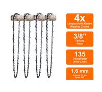 4 Catene Di Sega Larghe Compatible Con Stihl MS360 | 105Cm 3/8 135TG 1,6Mm