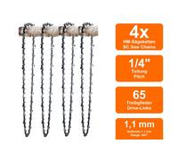 4 Catene Di Segmento Compatibili Con Stihl MSA 161 T | 30Cm 1/4 65TG 1,1Mm