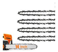 4 catene per motosega da 35 cm, LP 1,3 mm, 52 TG, ricambio per Makita, Bosch, Einhell, Dolmar, Karcher e motoseghe compatibili da 14", qualità professionale per legno e foreste