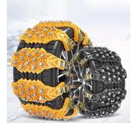 4 catene per pneumatici da neve, catene antiscivolo resistenti in TPU e acciaio con maglie rinforzate, fibbie regolabili e presa antiscivolo per la sicurezza su strada invernale, per la maggior parte