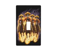 4 Cavalieri Scheletro Cowboys Copertura Interruttore Luce Decorativo Singolo Toggle 1 Gang Piastra da Parete per Cucina Agriturismo Camera da Letto Bagno Art Decor