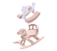 4 Cavallo A Non Verniciato In Legno Per Casa