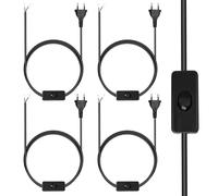 4 cavi con interruttore e spina, cavo con spina, 3 m cavo di collegamento con spina, cavo lampada con interruttore, spina con interruttore, cavo con interruttore per lampade, lampade da tavolo