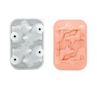 4 cavità cane cubetti di ghiaccio stampo in silicone per uso alimentare per la decorazione della bevanda palla di ghiaccio per la casa creazione di palline di ghiaccio