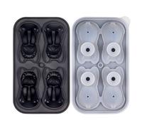 4 cavità cane cubetti di ghiaccio stampo in silicone per uso alimentare per la decorazione della bevanda palla di ghiaccio per la casa creazione di palline di ghiaccio