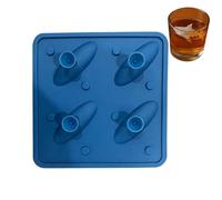 4-Cavity Silicone Ice Molds, Funny 3D Shark Nonstick Animal Shape | Cocktail And Beverage Ice Tray, Creative Freezer Mold For Kitchen, Apartment, Restaurant, Bar, Whiskey, Bourbon, Beer, Juice, Coffee