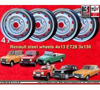 4 cerchi acciaio Renault R4 R5 R6 1978-93 4x13 ET28 steel wheel Stahlfelge