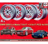 4 Cerchi BBS Le Mans style 7.5x17+8.5x17 ET25 BMW 3er E30 E21 wheels Felgen