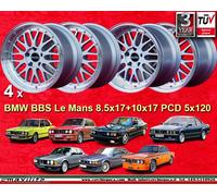4 Cerchi BBS Le Mans style 8.5x17+10x17 BMW E30 M3 E28 E34 E31 E61 E32 E38
