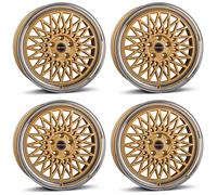 4 Cerchi Borbet B 8.0x17 ET45 5x112 GOLDP per Seat Altea Ateca Exeo Leon