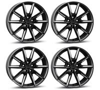 4 Cerchi Borbet LX19 8.0x19 ET50 5x108 SWMSIL per Ford C-Max Edge Focus Galaxy K