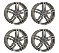4 Cerchi Carmani 14 Paul 7,5x17 ET55 5x108 GUN per Volvo S60 V60 V70 XC70 XC60