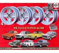 4 Cerchi+Dadi FORD LOTUS TALBOT RS 7x13 ET5 4x108 Escort Capri Taunus Cortina