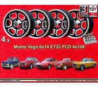4 Cerchi+Dadi Momo Vega Alfa Romeo 6x14 Giulia GT GTA Wheels+nuts Felgen